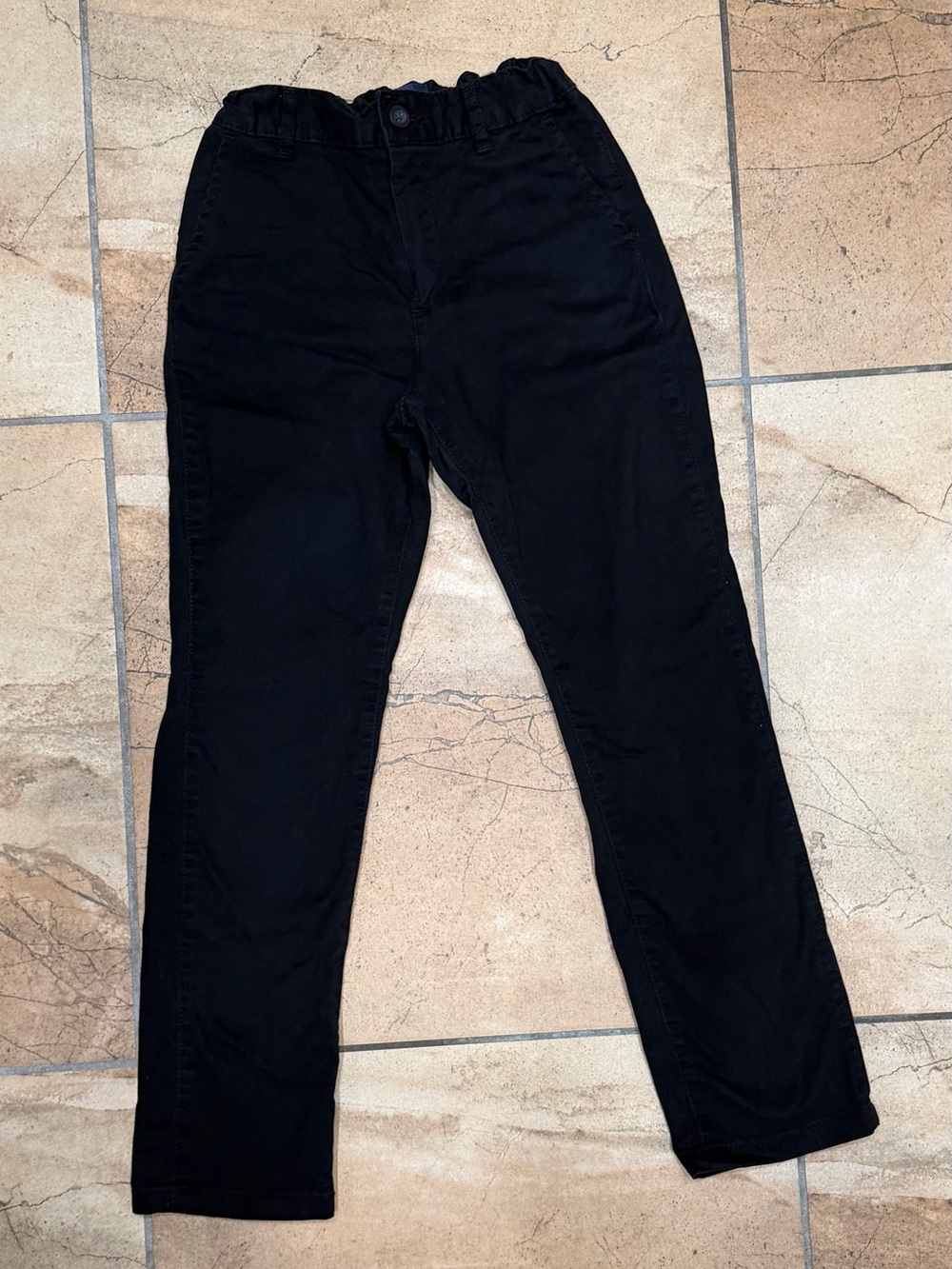 Kids Black Slim Casual Pants